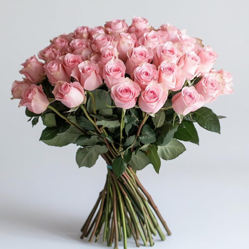 GlobalRose Fresh Cut Pink Roses - 50 (2 Bundles of 25) - Real Fresh Flowers Bouquet for Mother's Day, Birthday, Anniversary, Bridal Shower, or Home Decor - Flowers Delivery Gift - Image 5