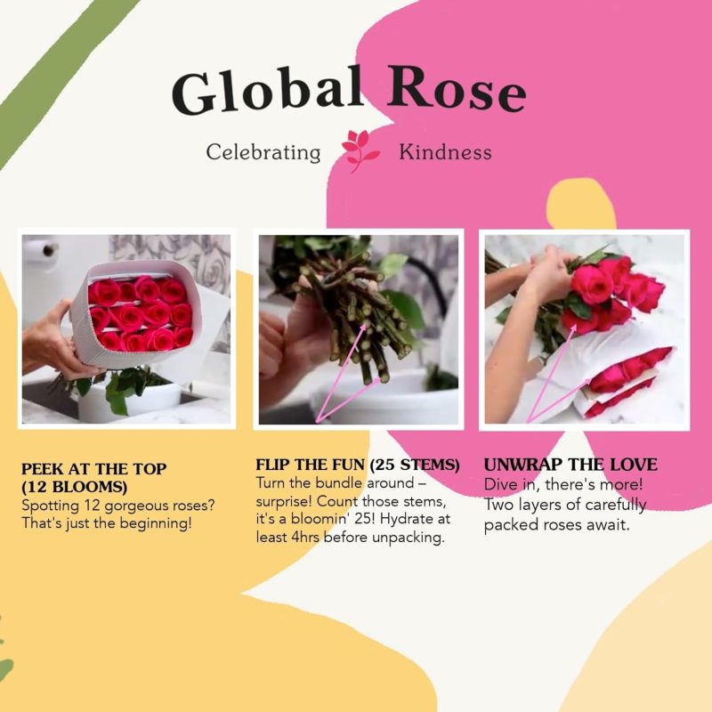 GlobalRose Fresh Cut Pink Roses - 50 (2 Bundles of 25) - Real Fresh Flowers Bouquet for Mother's Day, Birthday, Anniversary, Bridal Shower, or Home Decor - Flowers Delivery Gift - Image 4